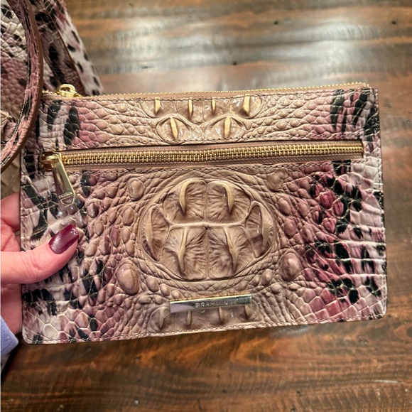 Brahmin NEW Elegant tan/mauve Patterned Tote Bag - Picture 5 of 11